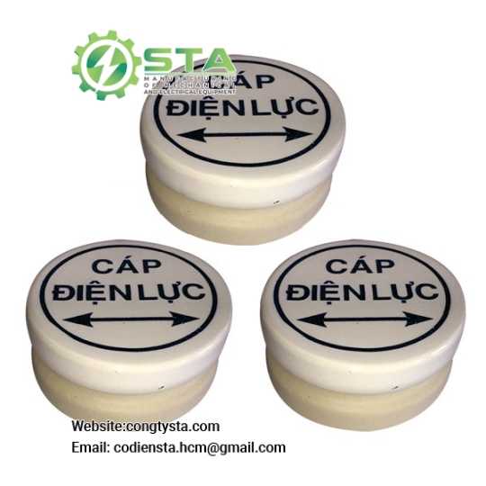 Mốc cảnh báo cáp ngầm bằng sứ